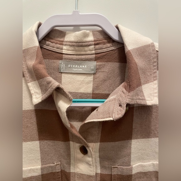 LIKE NEW Everlane Organic Cotton Flannel Popover Shirt Gingham - Picture 7 of 7